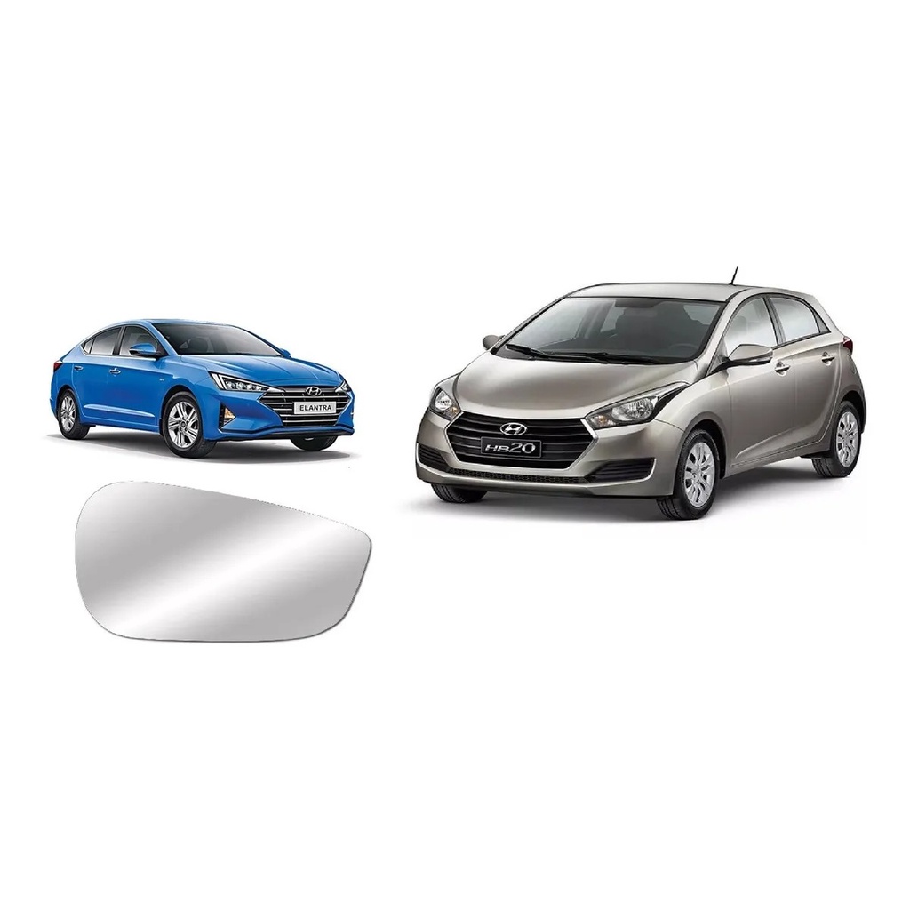 Lente Refil Retrovisor Hyundai Hb20 Lado Esquerdo Motorista
