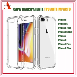 Capa Capinha Tpu Anti Impacto Transparente Para 6 7 8 Plus