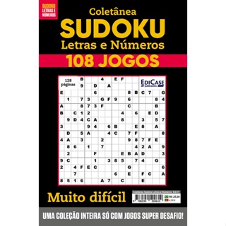 Coletânea Sudoku Letras e Números ed.01 - 128 págs.  Muito Difícil em Oferta na Shopee