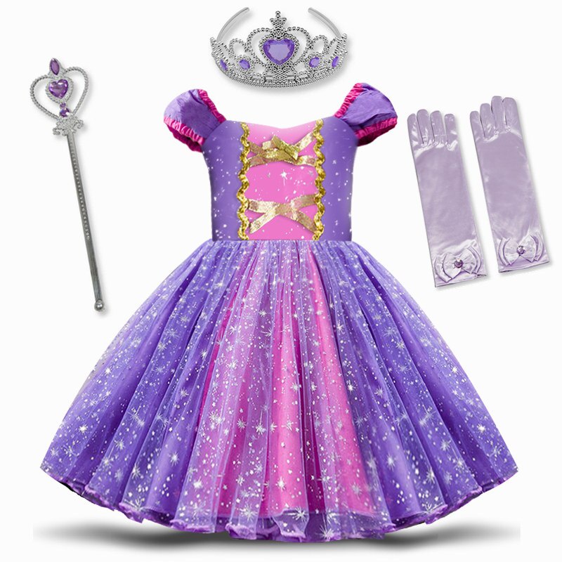 Sofia traje para menina, princesa vestido para festa de