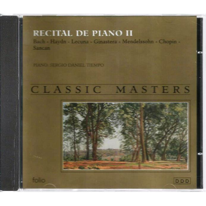 1336 Mcd- Cd Original 1997- Classic Masters- Recital De Piano Il- Bach- Haydn- Lecuna- Mendelssohn- Chopin- Sancan- Piano: Sergio Daniel Tiempo- Clássica