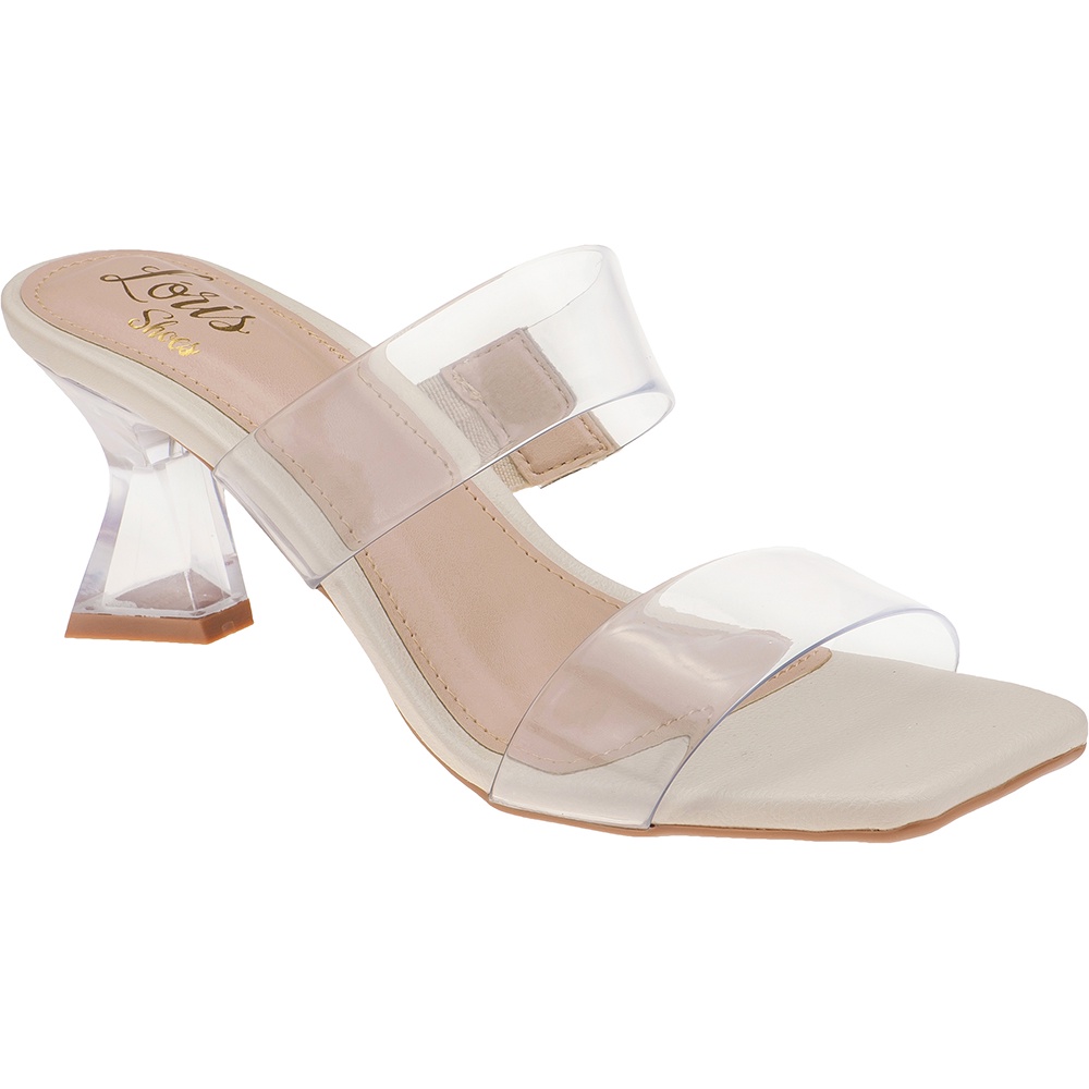 Tamanco Salto Taça Cristal Vinil Transparente Moda Blogueira 233-001