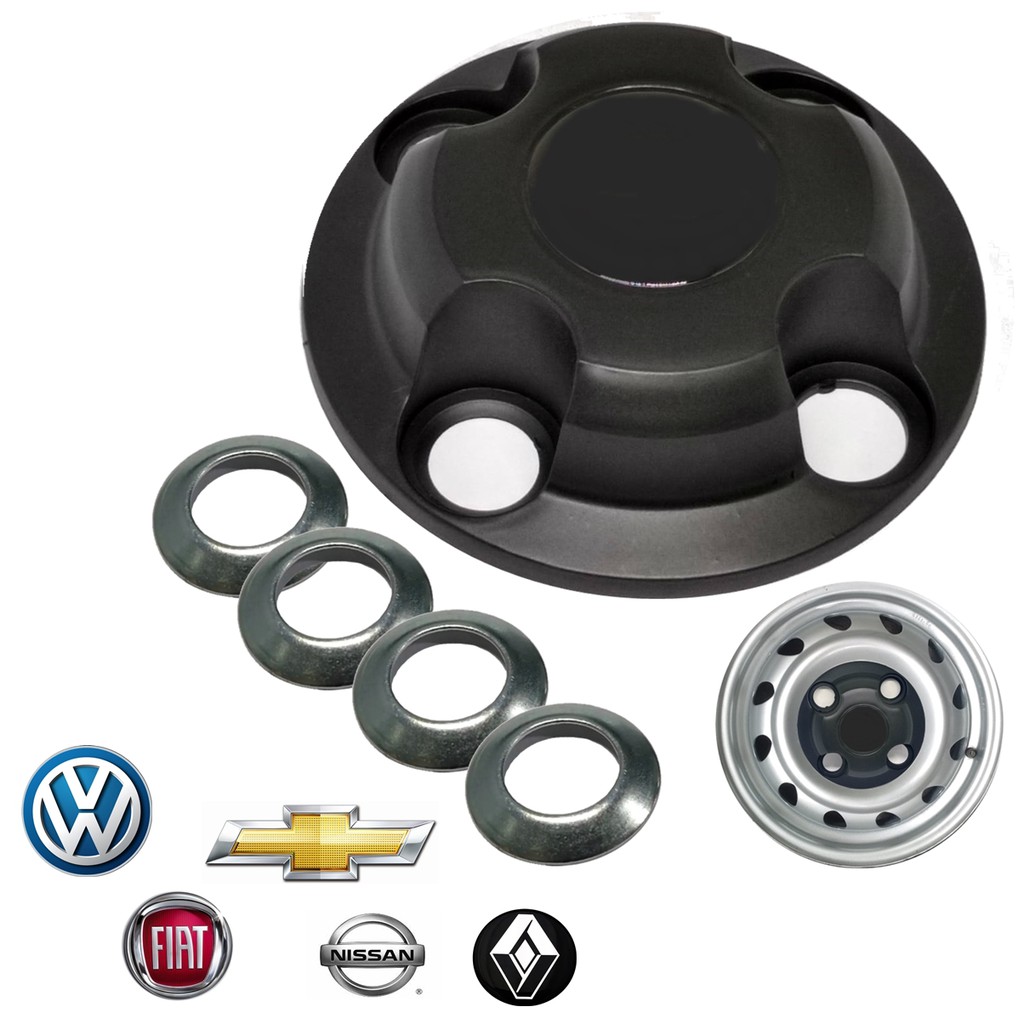 Calotinha Tampa Meio De Roda Gol Santana Saveiro Vw Up Roda De Ferro