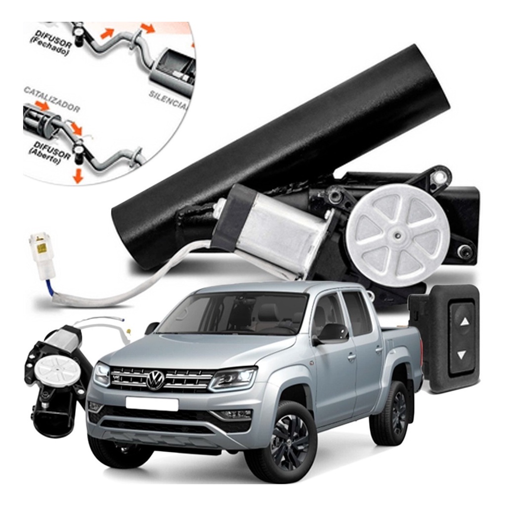 Difusor De Escapamento Preto Esportivo Volkswagen Amarok em Oferta na Shopee