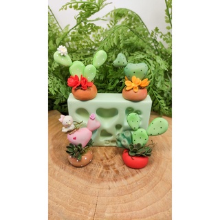 Molde de silicone Cactos e Suculentas 2