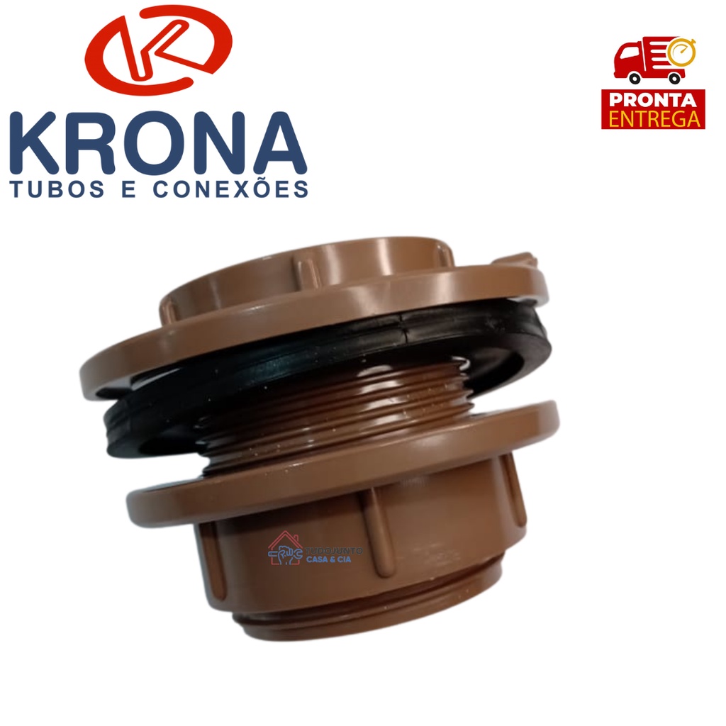 Adaptador Com Flange P/ Caixa Dagua 1.1/2 - 50mm - Krona