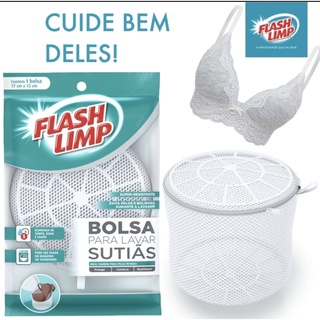 Bolsa Sacola Para Lavar Roupa Delicadas Sutiã Flash Limp Pratico-