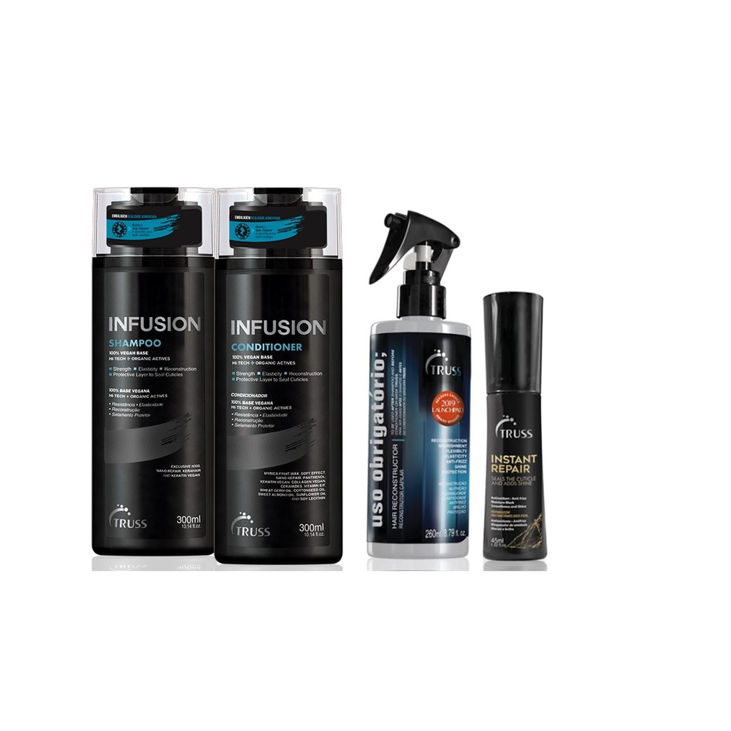 Truss Infusion Shampoo e Condicionador e Instant Repair e Uso Obrigatório