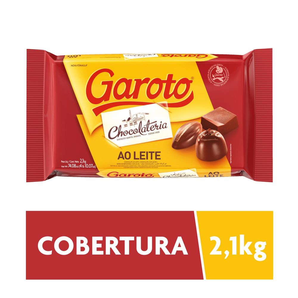 Barra De Chocolate Garoto 2.100 kg Varios Sabores Shopee Brasil