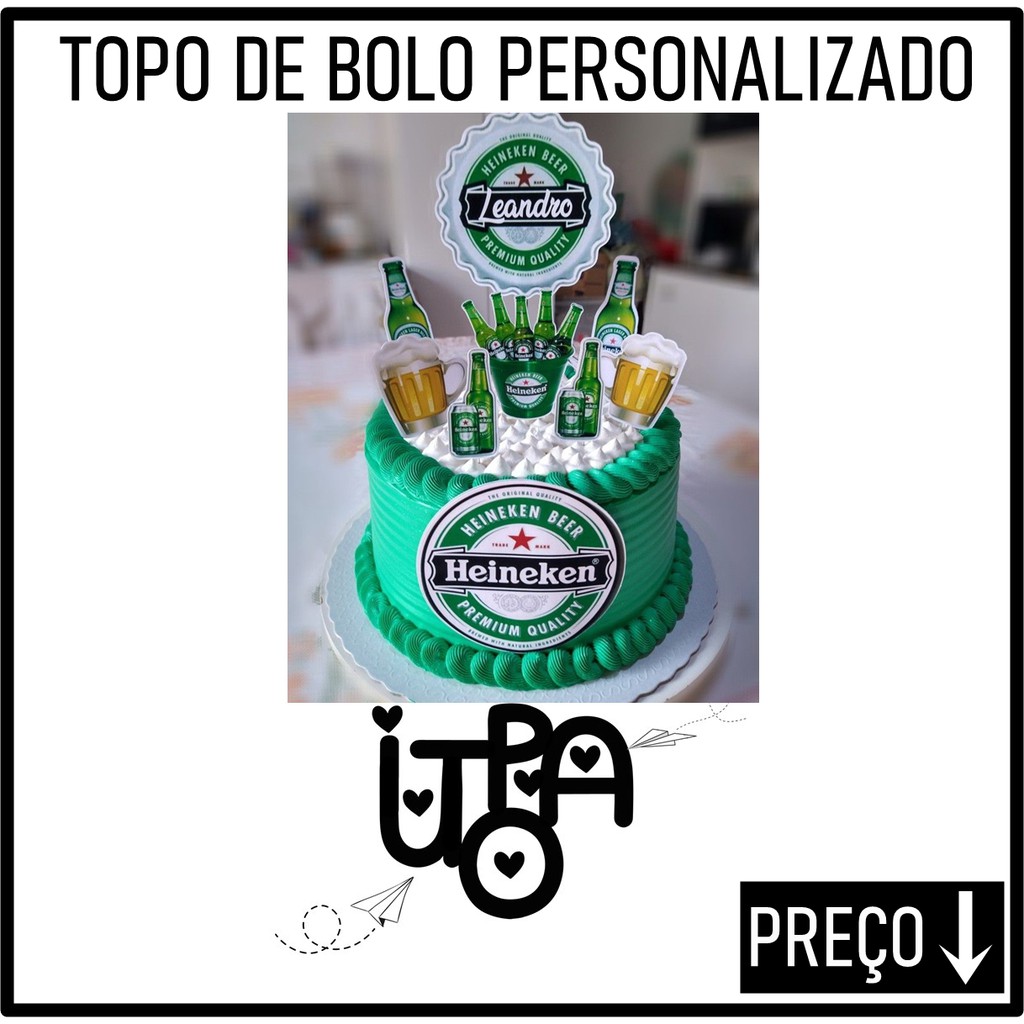 Kit Com 10 Topper De Bolo Com Nome Parabens Topo Pesonalizados Para Festa Shopee Brasil