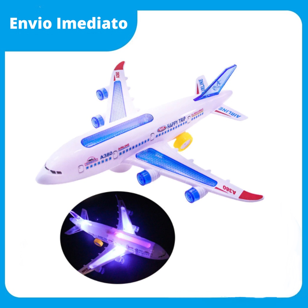 Avião De Brinquedo Jumbo Som Luz E Movimento Envio Imediato em Oferta na Shopee