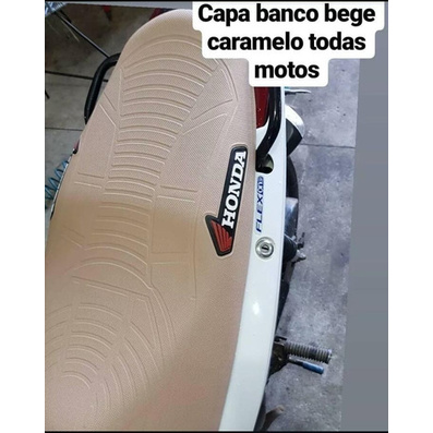 Capa Banco Cg-fan-titan 125/150/160 Emborrachada Caramelo
