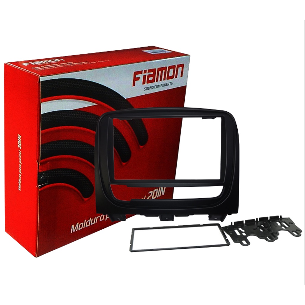 Moldura Painel Fiat Strada Palio Siena Dvd 2din Preto Fosco em Oferta na Shopee