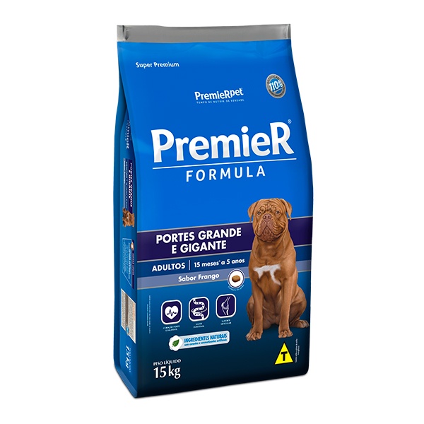 Ração Premier Formula para Cães Adultos de Porte Grande Sabor Frango - 15Kg