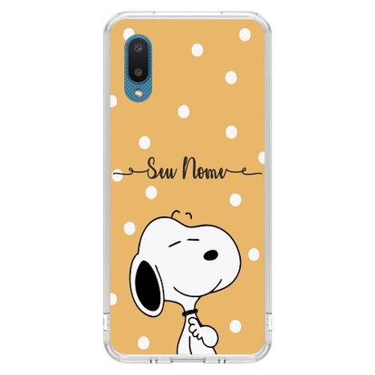 Capa de Celular Capinha Samsung A02 Personalizada - Snoopy com nome