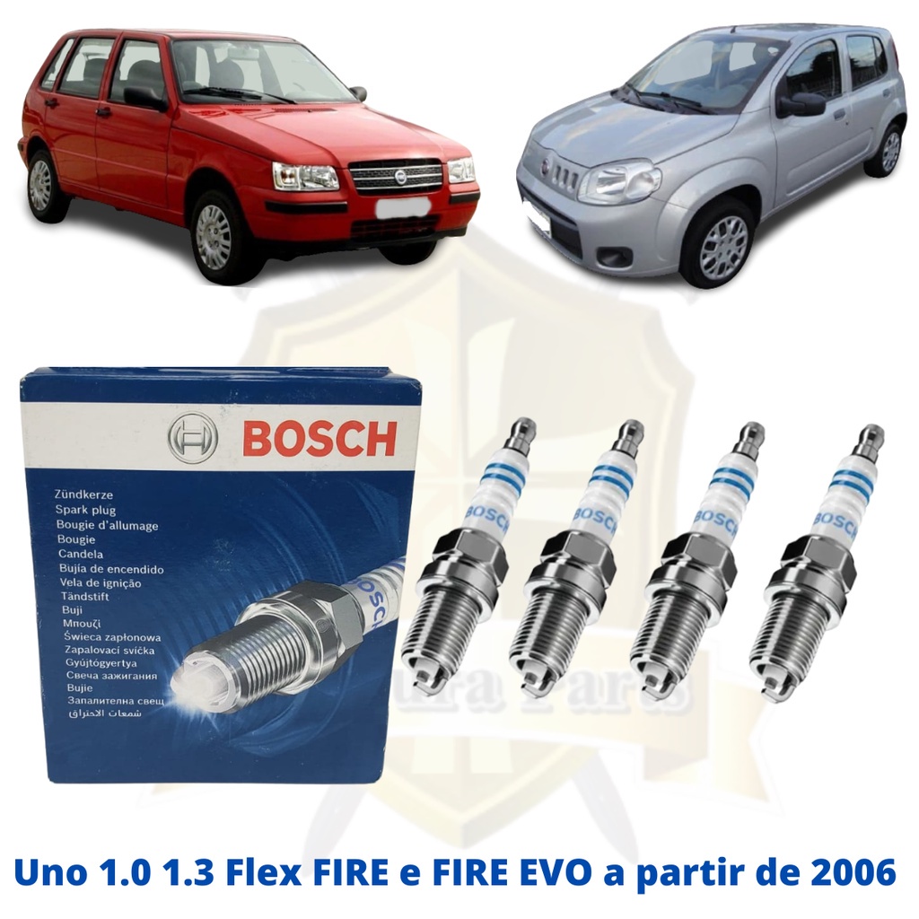 Jogo De Velas Uno 1.0 Fire Evo Ano 2010 2011 2012 2013 2014 2015 ...