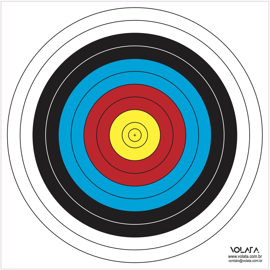 Alvo Arco e Flecha Medidas FITA/WA 40cm - 100 unds