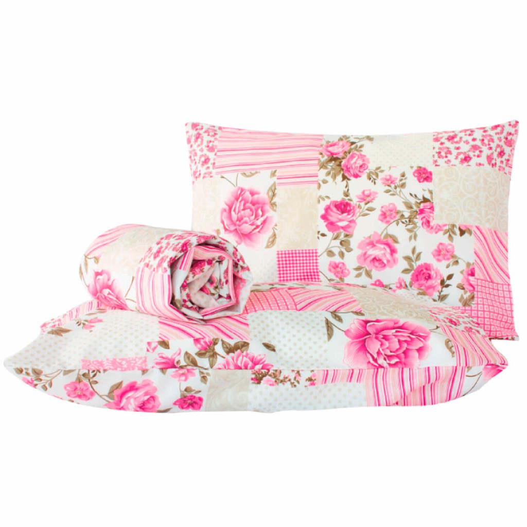 Kit 02 Jogos de Cama Queen 4 Peças Cada Lençol de Cima Lençol de Baixo e Fronhas / Estampas Variadas