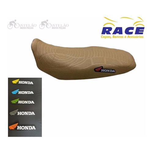 Capa Banco CG- FAN- TITAN 125/150/160 Emborrachada Caramelo