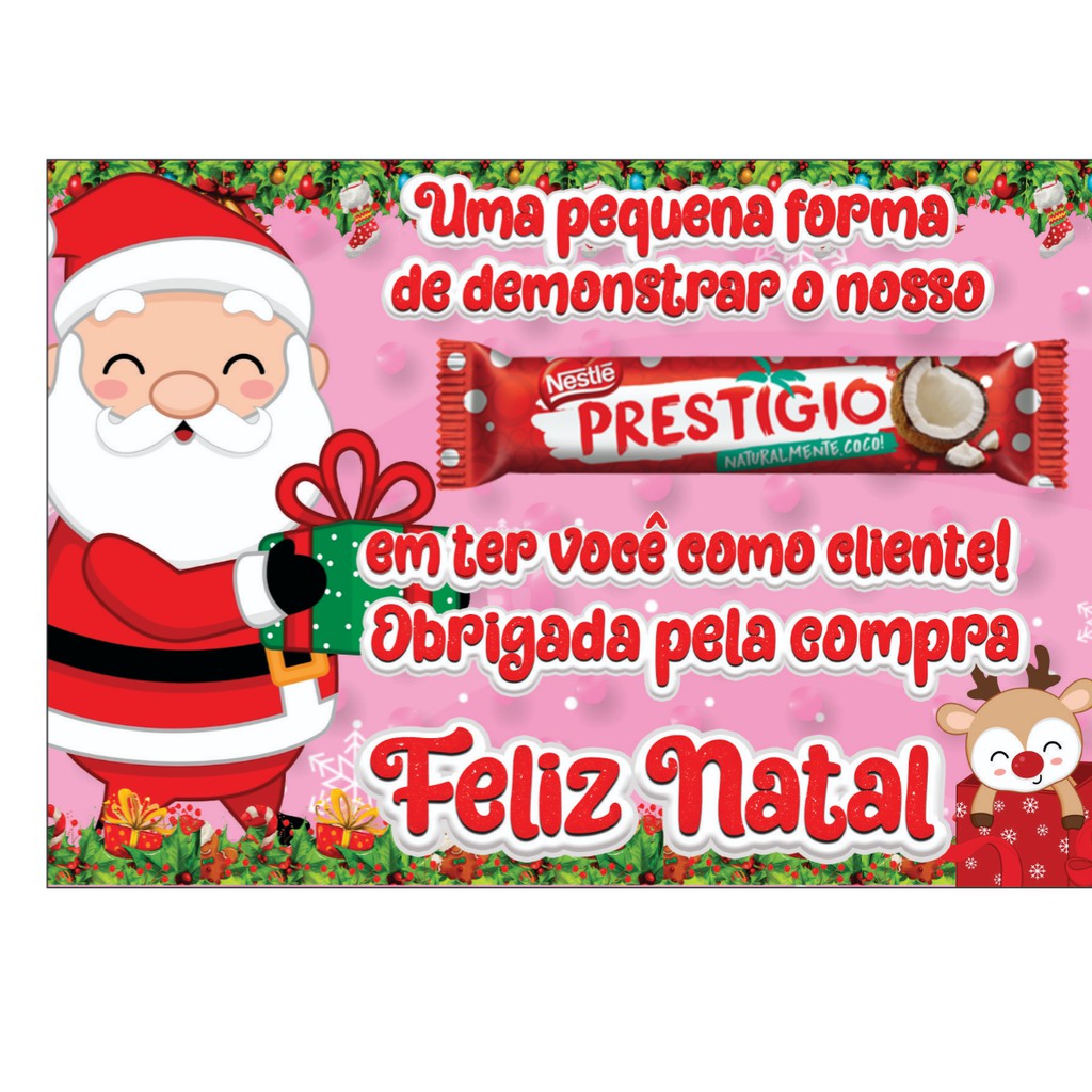 20 Und Cartão De Natal Para Clientes -mimo Para Clientes- Lembranca De Natal-  Cartão Prestigio | Shopee Brasil