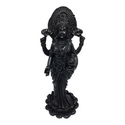 Deusa Lakshmi Hindú Estatueta Resina Wicca Preta