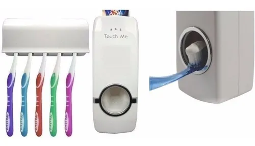 Dispenser Pasta De Dente Com Suporte De Escovas em Oferta na Shopee