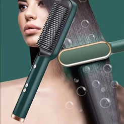 Escova Alisadora Bivolt 5 em 1 - Alisa, Hidrata, Modela, Alinha e Anti-Frizz