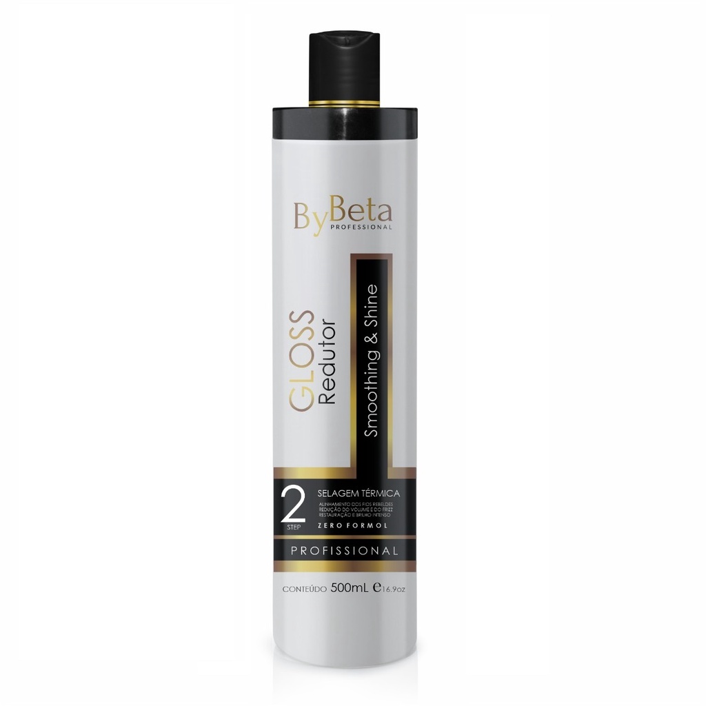 Escova Progressiva Gloss Redutor Smoothing & Shine Selagem Térmica By Beta Professional 500ml
