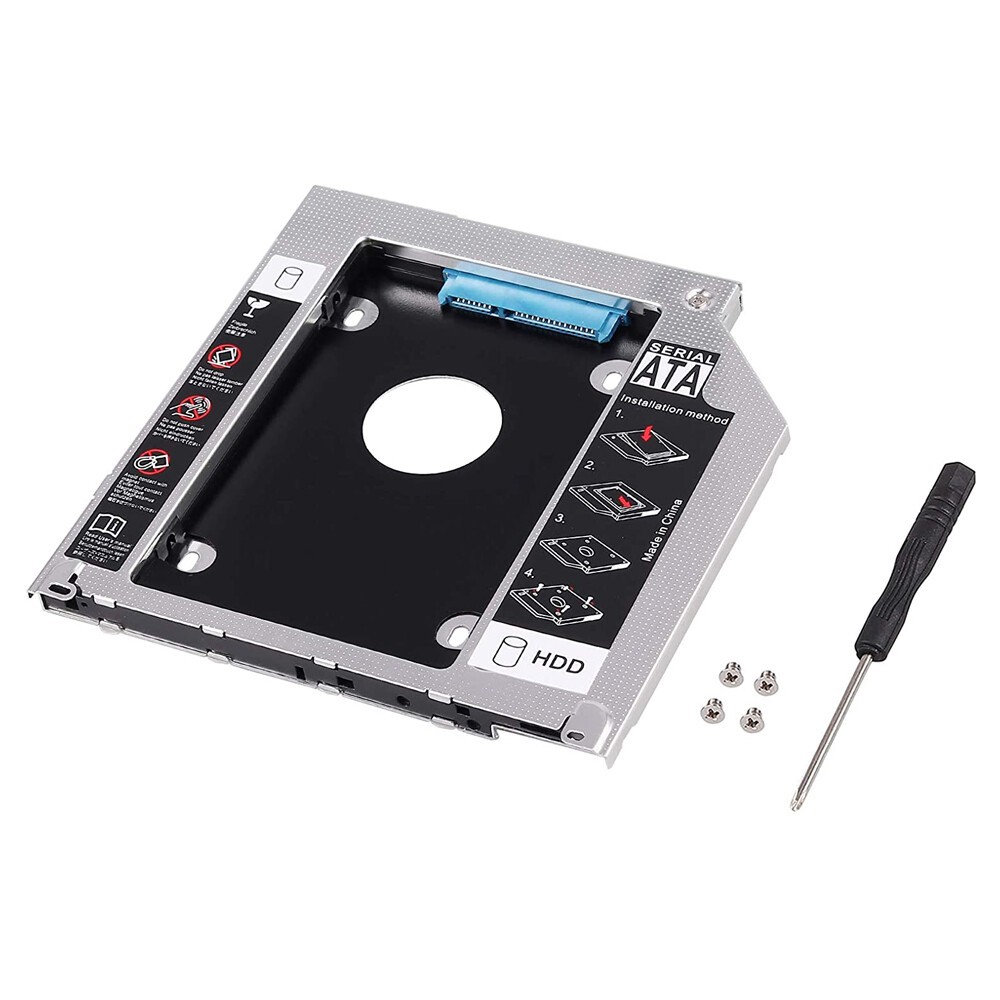 Case Caddy Hd Ssd Sata Adaptador Gaveta Dvd Notebook 9.5mm Exbom HDCA-S095