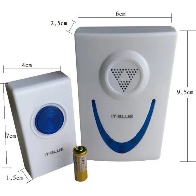 Campainha Sem Fio Wireless 100 Metros 32 Toques Residencial Resistente a Chuva