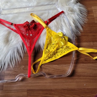 kit com duas calcinhas feminina sexy fio dental sem forro