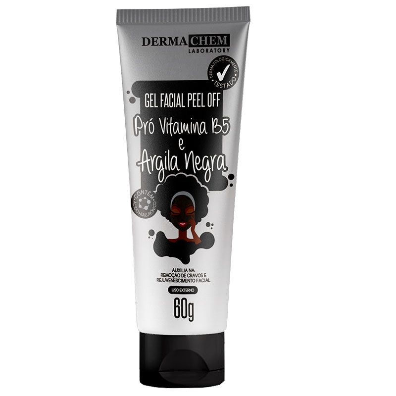 Dermachem Gel PEEL OFF Facial Argila Negra E Pró Vitamina B5 60g