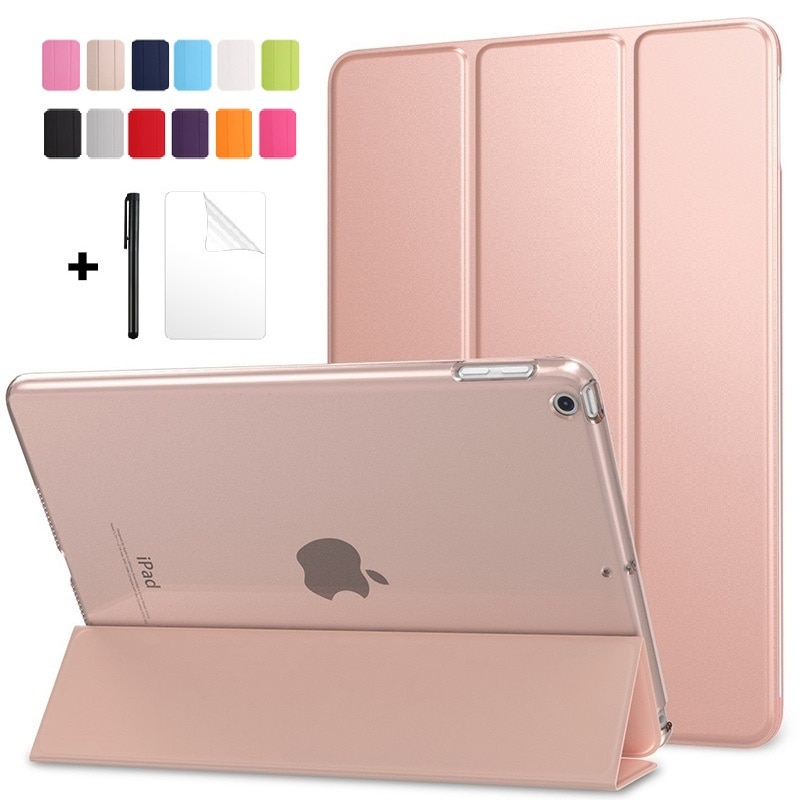 Case for Apple iPad 8th 10.2 inch 2019 7th Gen Pro 11 2020 iPad 5th 6th Air 3 Pro 10.5 Color fundas PU Ultra Slim wake Ultra Cover Protector ipad 10.2'' with Stylus+Film