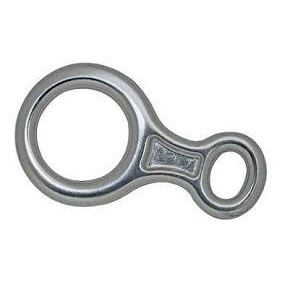 Descensor freio tipo 8 para corda de 10 à 12mm em alumínio forjado para escalada como esporte, lazer, rapel e resgate
