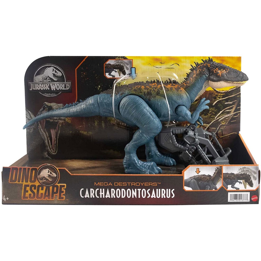 Dinossauro Carcharodontosaurus Blue Jurassic World Mattel Shopee Brasil