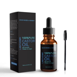 Lanthome Óleo De Rícino Natural Soro De Crescimento Para Sobrancelhas De Cabelo 10ml