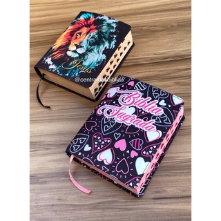 Bíblia pequena de bolsa ou mochila Com Harpa e corinhos E Índice Capa exclusiva