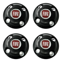 Jogo Calotinhas Centrais Fiat Aro 13 14 15 UNO /PALIO/FIORINO/ PUNTO/SIENA FIAT LANÇAMENTO LOGO VERMELHO ACOMPANHA - 8 ARRUELAS -