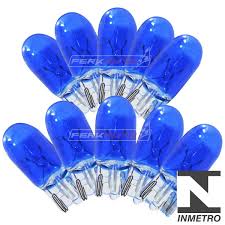 Kit Com 10 Lâmpadas T10 Pingo Azul