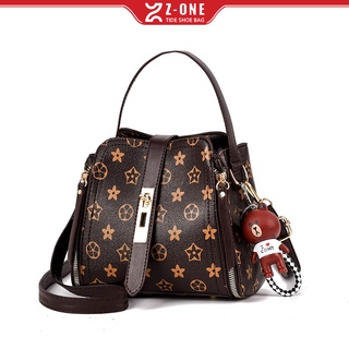 Bolsa Feminina / Fashion / Material Pu / Bolsa Balde / Crossbody / Ombro Único / Portátil / Hit Color / Impresso