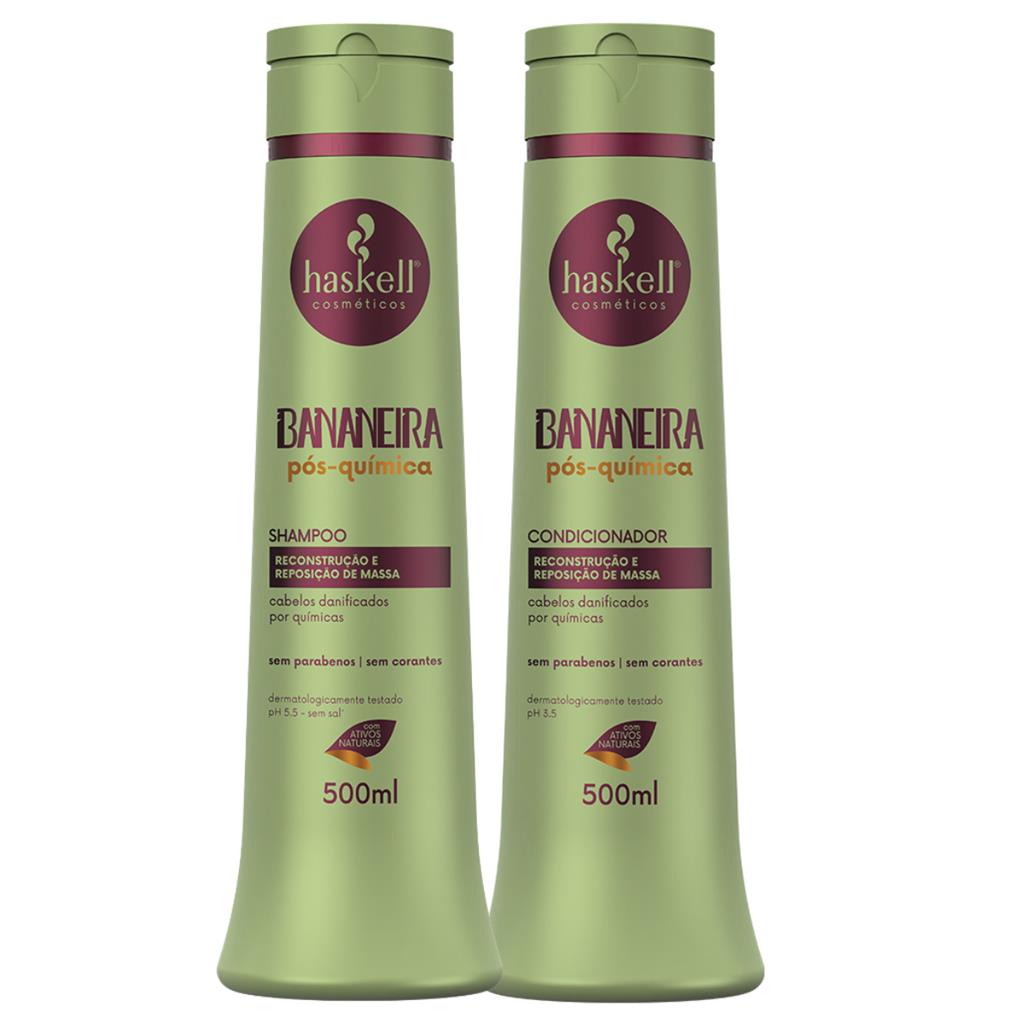 Kit Bananeira Haskell Pós Química Shampoo E Condicionador 500ml