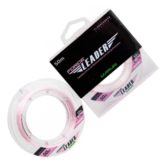 Linha de Pesca Fluorcarbono para Leader Force Leader Pink Maruri 50mts ...