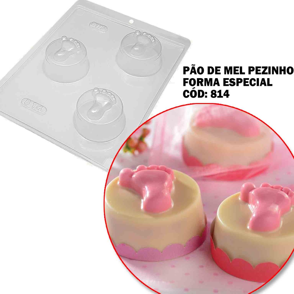 Forma Especial c Silicone Pão de Mel Pezinho Cód 814 -BWB
