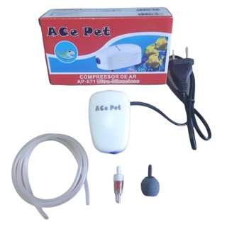 Bombinha Ultra Silenciosa Compressor De Ar Para Aquário Completa Ace Pet em Oferta na Shopee
