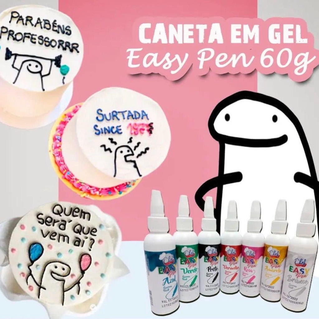 Caneta Gel Easy Pen 60g - Caneta para escrever - Escolha as cores nas variações