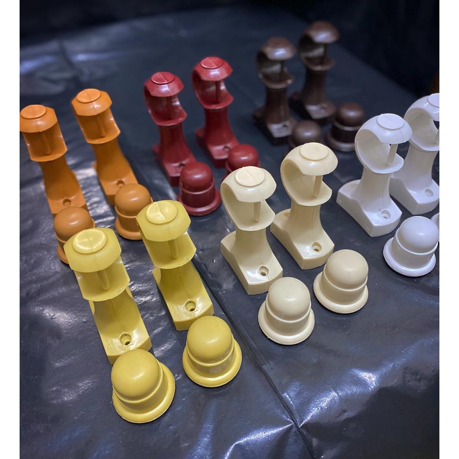 Kit 3 Suportes 28mm Para Varão de Cortina Cores em Oferta na Shopee