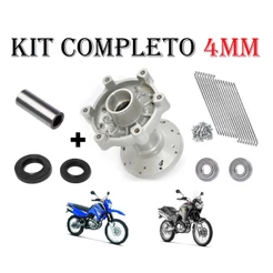 Cubo Da Roda Traseira+Rolamento+Raio 4mm+Retentor+Espaçador-Yamaha Xtz 250 Lander/Teneré 250