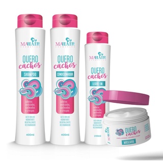 Kit Tratamento Capilar Quero Cachos Mahair - 4 itens