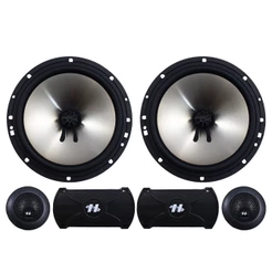 Kit 2 Vias Hurricane 6 Polegadas Q-6.2 160w Rms Par Alto Falante Mini Tweeter Painel Total 240w Rms