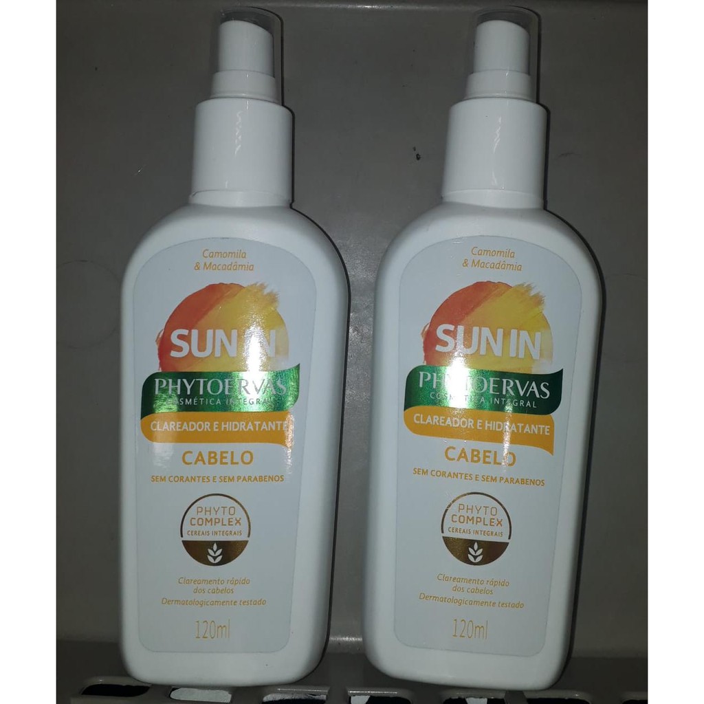 kit c/2 Clareador e Hidratante Capilar Sun In Phytoervas 120ml | Shopee ...